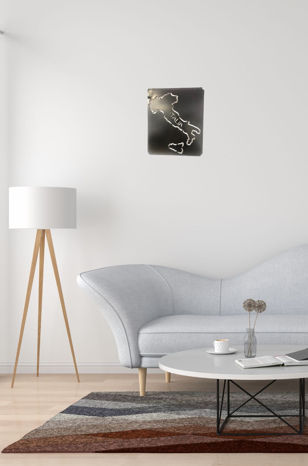 AR0017 Découpe plasma Botte Italie négatif