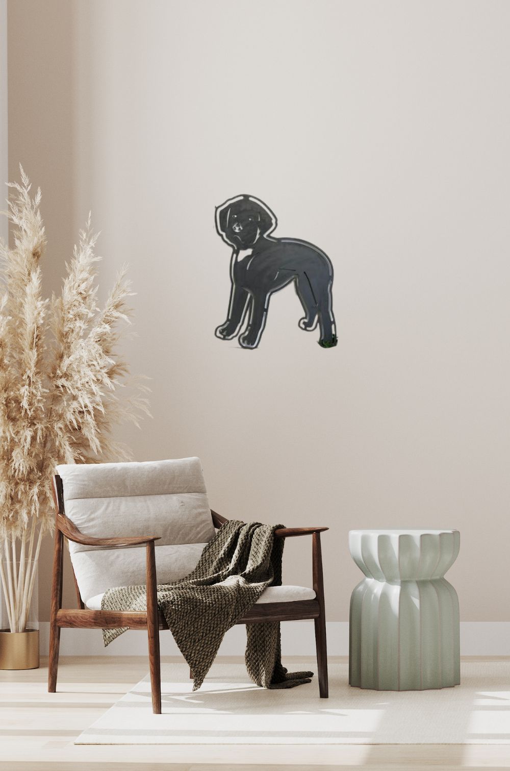 AR0459-1 Découpe plasma Chien lagotto