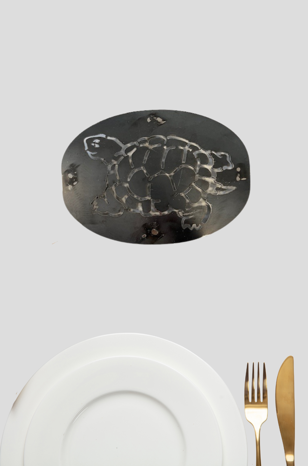 Dessous de plat Tortue ovale