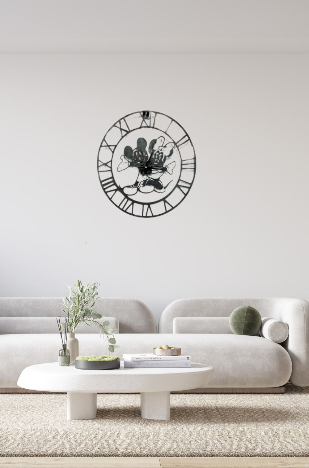 AR0517 Pendule Mickey et Minnie romaine